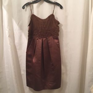 BCBG Maxazaria brown dress with pockets